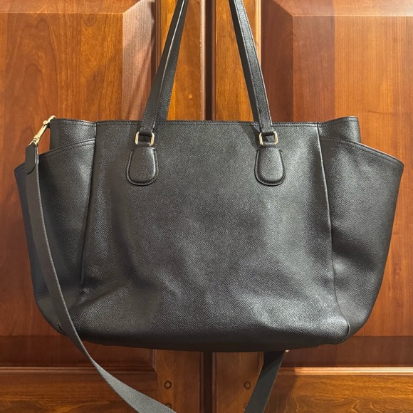 Coach Black Leather Baby Diaper Bag - Picture 4 of 16